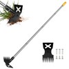 NICOFPHY Weed Puller Tool with Long Handle, 60" Manual Weeding