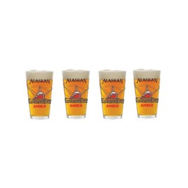 Beer Snob Barware Alaskan Amber Signature Pint Glass (4)