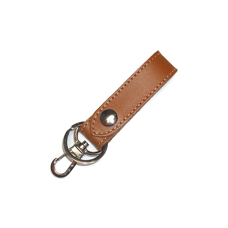 Leather Workshop Satou Key Ring, Genuine Leather, Belt Loop, Nickel,