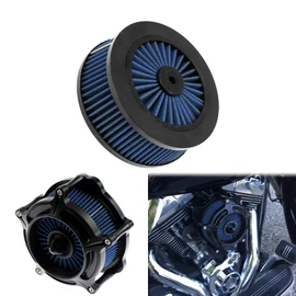 HDBUBALUS Motorcycle Air Filter Inner Element Blue Fit for Harley Sportster Dyna Softail Touring 1 Pcs