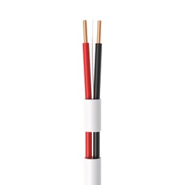 Alarm Security Cable Solid Unshielded 18/2 AWG CCA Low Voltage Wire for LED Lighting, Fire Detectors, Security Stations, and Door Bells, 500ft, White