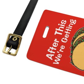 After This We're Getting Tacos Luggage ID Tags Carry-On Cards - Set of 2