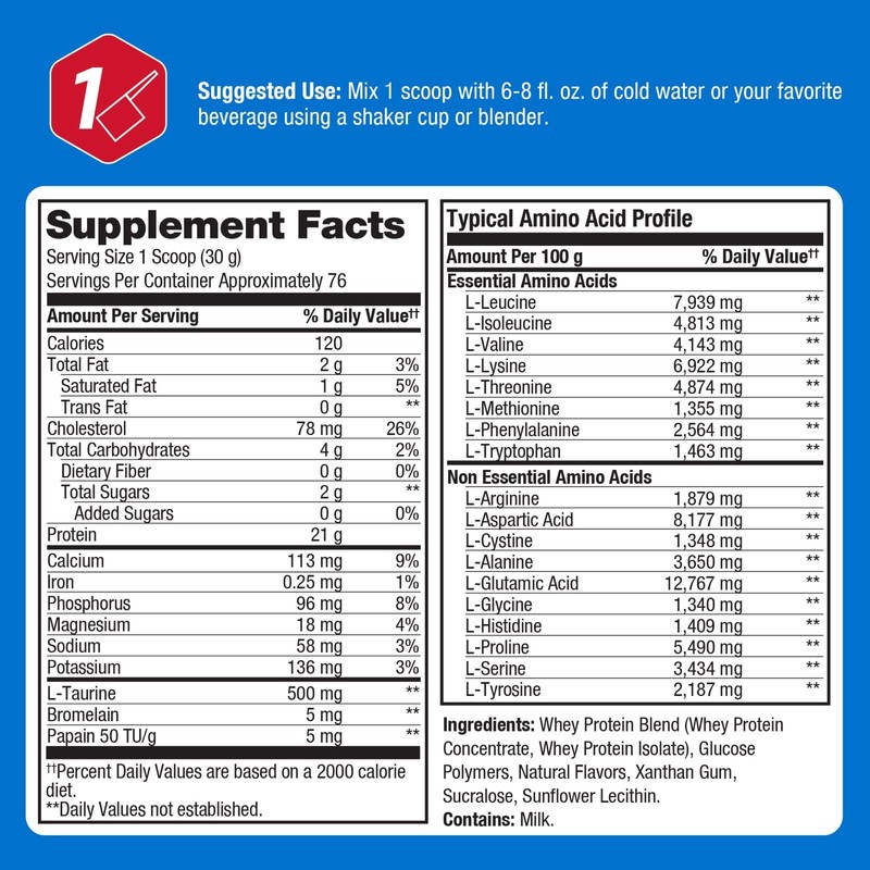ProLab Advanced Essential Whey Protein Powder, Whey Concentrate & Isolate
