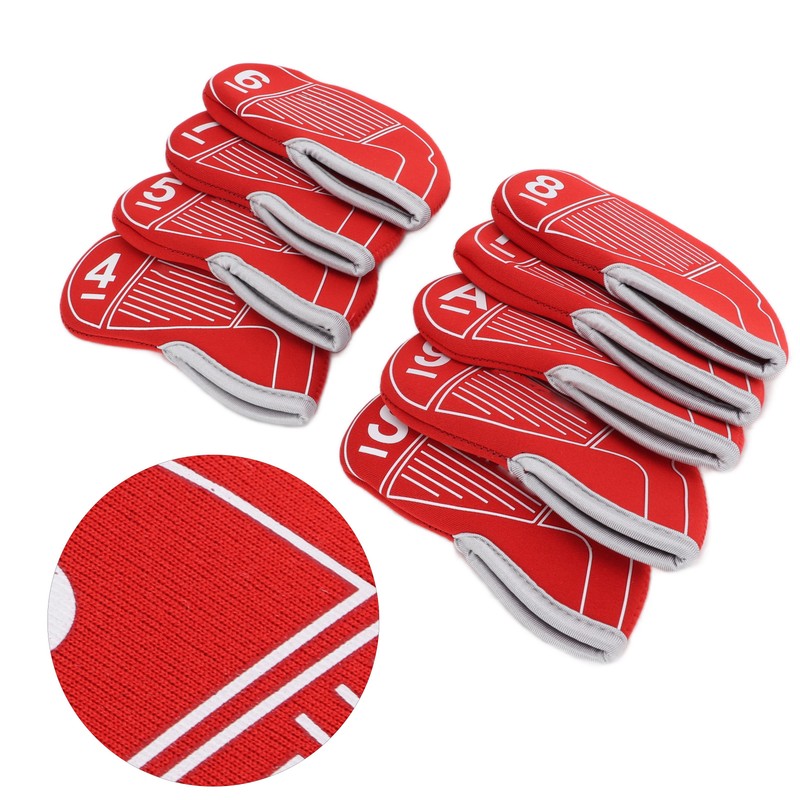 9pcs/set Golf Iron Head Covers Set Waterproof Golf Club Head