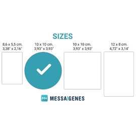 MESSAGENES Sticker Folgen Sie uns Instagram mit Smart QR - NFC | 1 Round Unit | Signs Rating NFC and QR Code | QR Reusable | Ideal for Shop Window, Wall