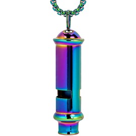 TOCCOOL Colorful Whistle Necklace, Survival Whistle, Sports Referee Whistle, Daily Use Emergency Whistle for Men and Women