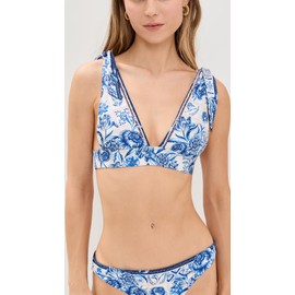 AGUA BENDITA Women's Laurie Azure Top, Multicolor, L