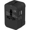 Universal Travel Socket International Adapter with Two USB Ports for