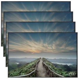 Snap 11x17 Front Loading Desktop and Wall Mounted Photo Frame, Set of 4, BLACK