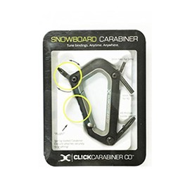 CLICKCARABINER Carabiner for Snowboarding, Gray