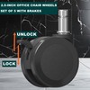 Office Chair Wheels with Brakes, 2.36"(60mm) Locking Chair Caster Replacement