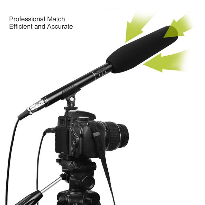 Interview Microphone Camera Condenser Mic High Sensitivity for Meeting Recording