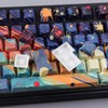 Tsungup Custom Keycaps,131 Keys PBT Starry Sky Side Printed Keycaps,Cherry