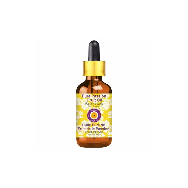 dève herbes Pure Passion Fruit Oil (Passiflora edulis) with Glass