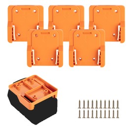 Battery Mount Holder Compatible for RIDGID 18V Batteries, Wall Mounts Hanger Fit for L1815R B1820R L1830R B1830R B1820, Organize Garage/Workshop/Work Truck(5 Pack, w/20 Screws, No Battery)