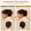 3 Pcs Flat Hair Clips for Women, Soft Non-irritating Round