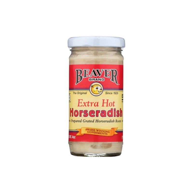 Beaver Brand Extra Hot Horseradish - 4 oz glass jar