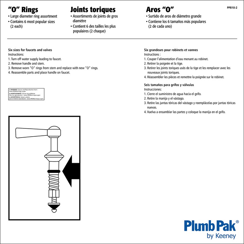 Plumb Pak PP810-2 Large O-Ring Assortment