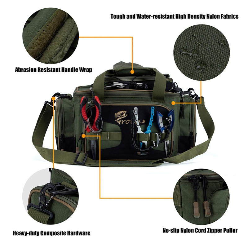 Fishing Tackle Bag for Fishing Accessories, Ideal for Shoulder or