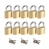 10Pack Small Locks Keyed Alike, 0.98Inch (25mm) Wide Lock Body