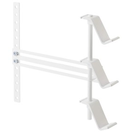 山崎実業(Yamazaki) テレビ裏 ゲームコントローラー 収納ラック ホワイト 約W40.5×D8.5×H30~49cm スマート smart 置いたまま充電可能 コントローラーケース 5090