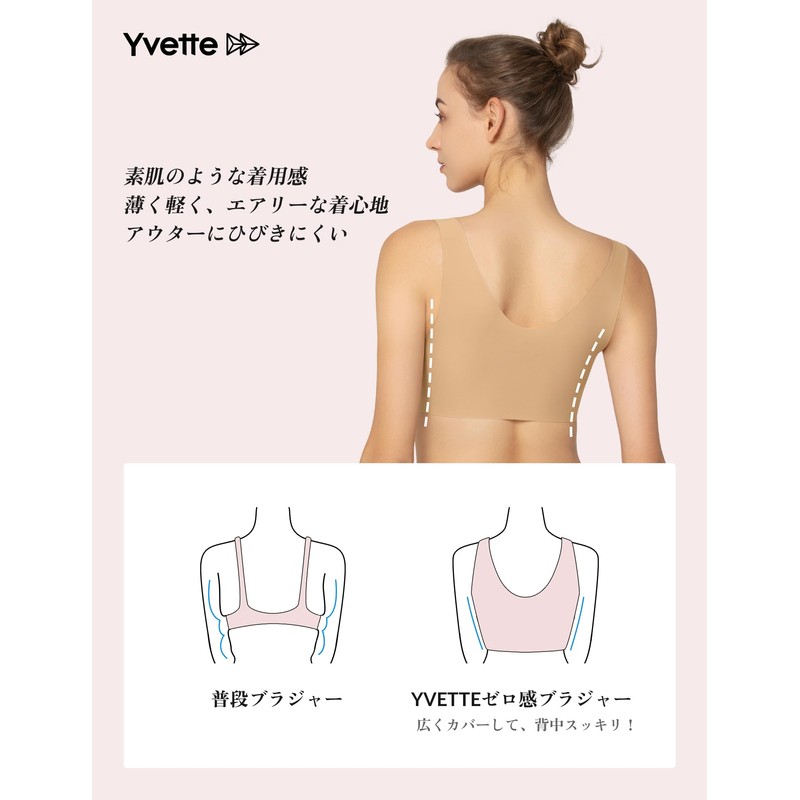 Ivet Women's Wireless Bra, Night Bra, Seamless, One Size Fits