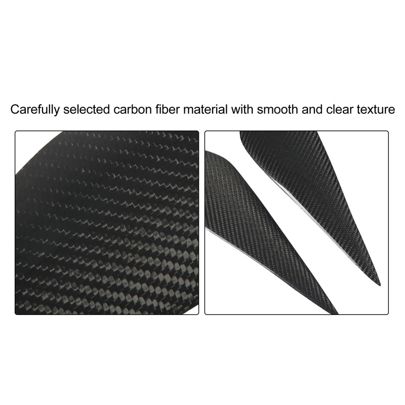 Front Headlight Eyelid Carbon Fiber Headlight Eyebrow Cover Replacement for