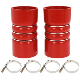 3 Inch Silicone Charge Air Cooler Hump Hose Boot Set 3" X 6" with T Bolt Clamp Red (Hose-3060-RD)