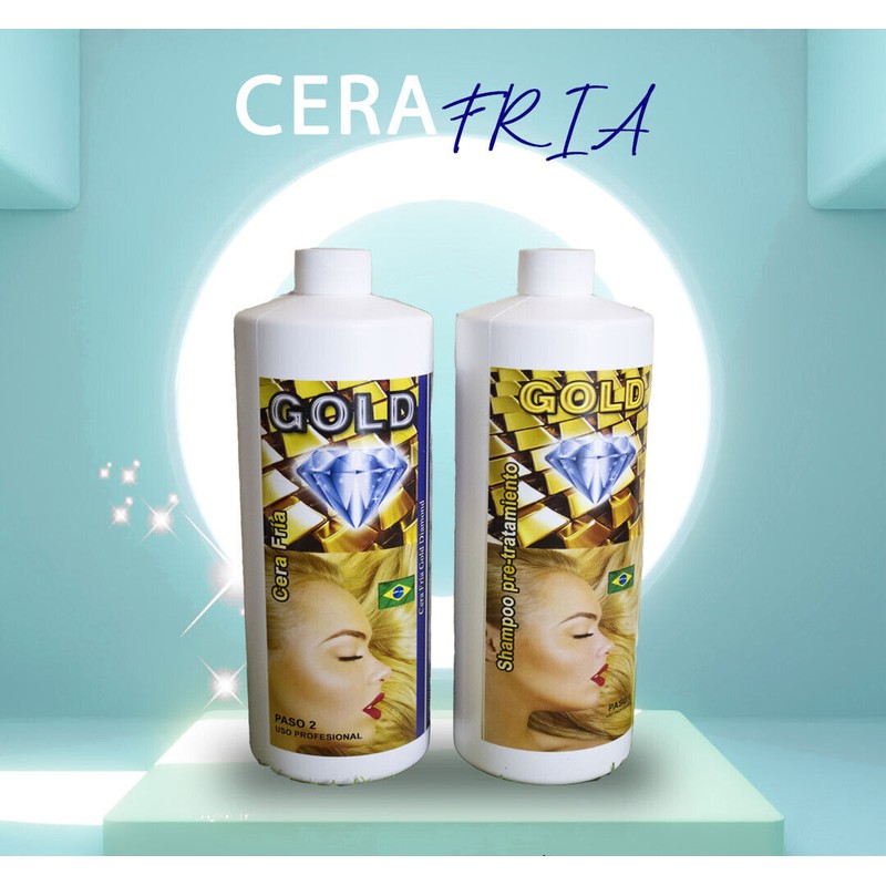 Tratamiento de Keratina Capilar CERA FRIA Keratina 32 OZ +Shampo
