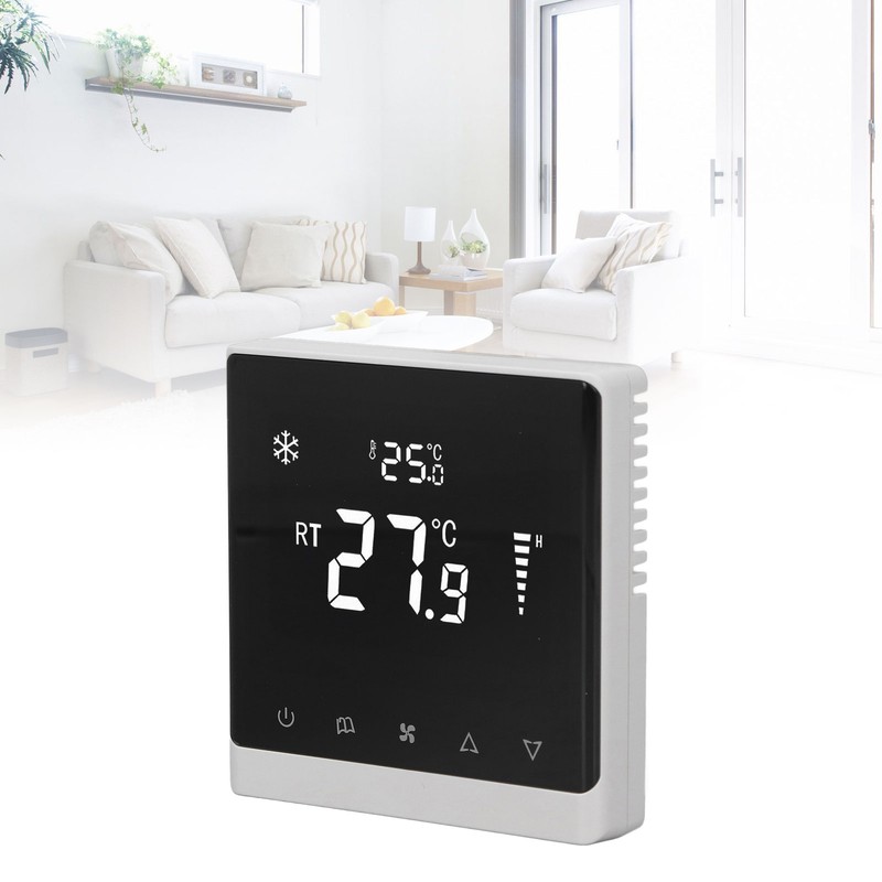 Air Conditioning Fan Thermostat Home Touchscreen Thermostat Panel Temperature Controller