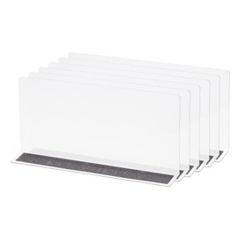 sourcing map Pack of 6 L Type Shelf Dividers PVC Transparent Cabinet Shelf Dividers Organiser Shingle for Cupboard Supermarket with Magnetic Strip 25 x 4 x 12 cm