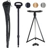 ALEVMOOM Walking Cane with Seat,Portable Folding Cane,Crutches Stool for Adults,Lightweight
