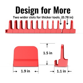 12pcs Pliers Organizer,Modular Toolbox Organizer,Perfect Tool Storage Holder with Magnet. Gift for Father, Brother and Boyfriend (RED with Magnets)