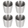 4pcs 304 Stainless Steel Cup Double Layer Insulated Thickened Cup