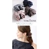 VINGTAINE H-1004-BR- Volumetric Satin Ribbon Hair Claw Elegant Daily Office