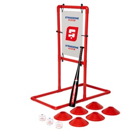 SweetSpot Backyard Homerun Kit | Complete Backyard Baseball Set | Includes Strikezone, 28" Plastic Big Barrel Bat, Plastic Balls, and Field Markers