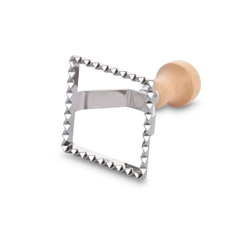 Fantes Ravioli Maker Stamp Set, Square Stamp with Wooden Handle
