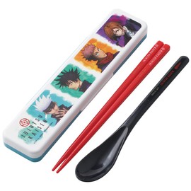 Skater CCS3SAAG-A Chopsticks & Spoon Set, Antibacterial, Spell Warfare, Made in Japan, 7.1 inches (18 cm)
