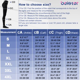 Beister Medical Compression Pantyhose for Women & Men, Opaque Closed Toe 20-30mmHg Graduated Support Tight, Waist High Compression Circulation Leggings for Varicose Veins, Edema, Flight, DVT