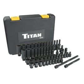 Titan 46053 1/4-Inch Drive SAE & Metric Impact Socket Set
