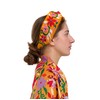 FANFAN Women's Mexican Headband with Flowers - Boho Sunset Orange