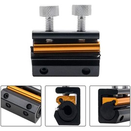 HugeAuto Dual Cable Oiler Lubricator Luber Tool Universal Twin-Clamp Cable Oiler for Motorcycle Scooter Bike-Black-Golden