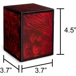 Chateau Urns - Chateau Collection - Keepsake Cremation Urn - Wooden Memorial Box for Ashes - Small (up to 29 lbs) - Montreaux-Wood Burl Urn-Small Urns for Ashes