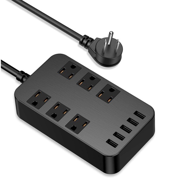 Power Outlet 6 AC Outlets 5 USB Ports Compact Surge