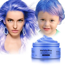 HaiolorPro Blue Temporary Color Wax Washable for Men and Women Hair Color Wax Hair Color Wax for Party Cosplay Hair Makeup Paint Wax One Day Hair Color (Blue)