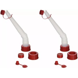CM Concepts 2 pack Universal Replacement Gas Fuel Can Spout & Vent Kit w/ Flexible 9" Nozzle
