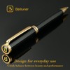BEILUNER Luxury Gel Pen with 24K Gold Finish, Black Piano