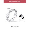 FOCALOOK Women's Ring, Men's 925 Silver, Anchor, Thin, Hypoallergenic, Simple,