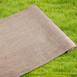 Agfabric Natural Burlap Fabric Roll,45 inch x15Feet,High Density Burlap Roll, Multipurpose Jute Fiber Material for Gardening, Decorations,Wedding Table Runners