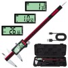 YUWEIC Digital Caliper 8 Inch, Rechargeable Calipers with LCD Screen,